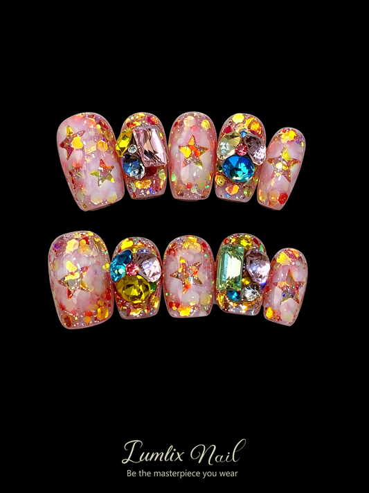 Candy Star Gem Gala | LUMlix Haute Nail
