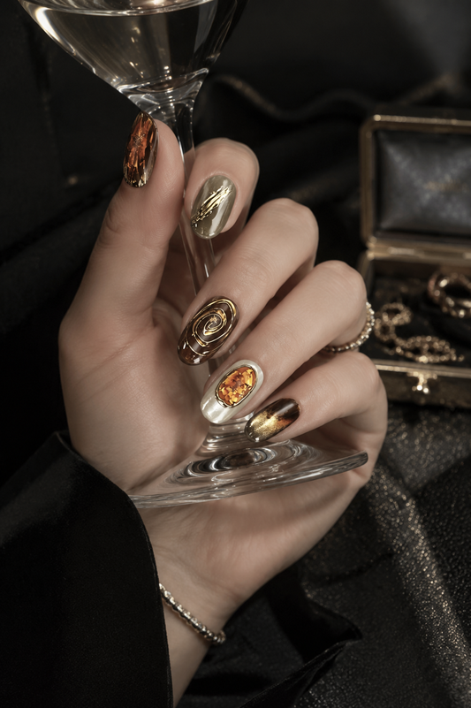 Amber Reverie | LUMlix Haute Nail
