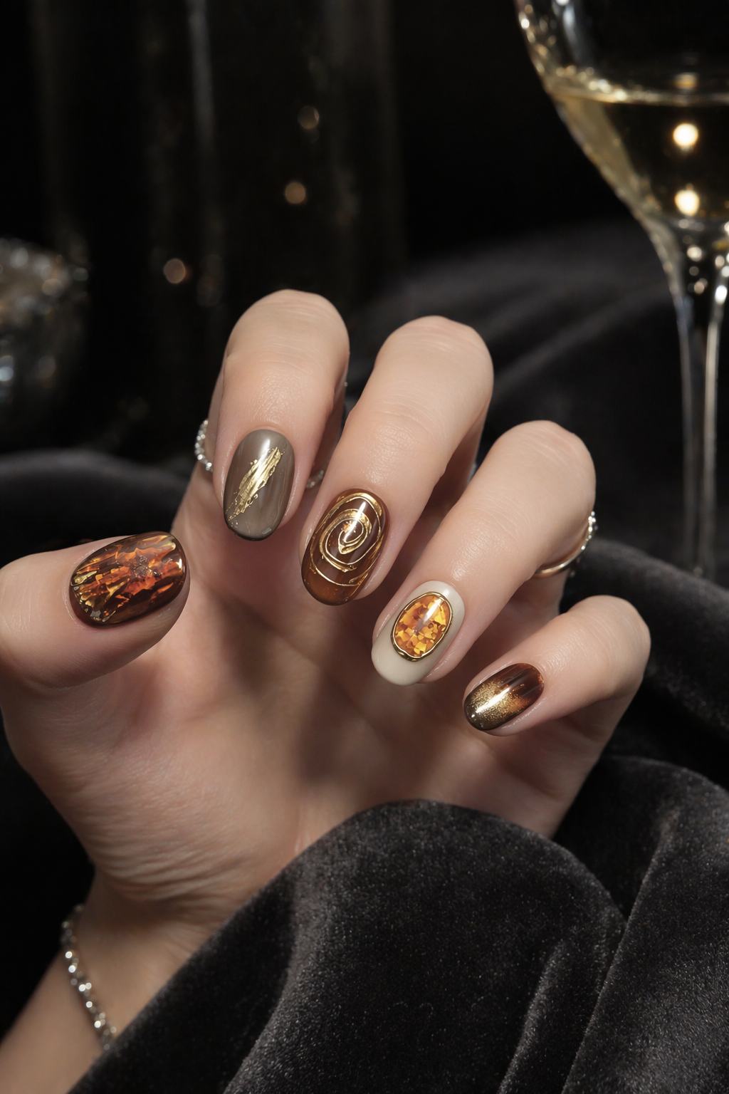 Amber Reverie | LUMlix Haute Nail