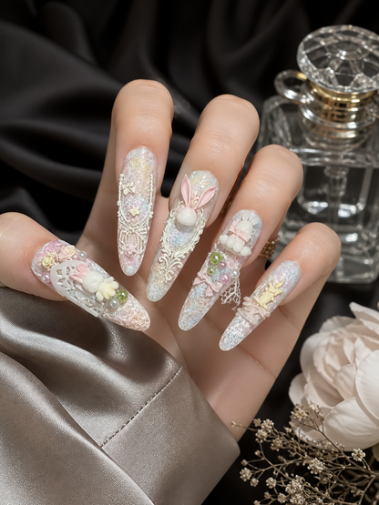 Lunar Bunny Reverie | LUMlix Haute Nail
