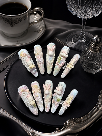 Lunar Bunny Reverie | LUMlix Haute Nail