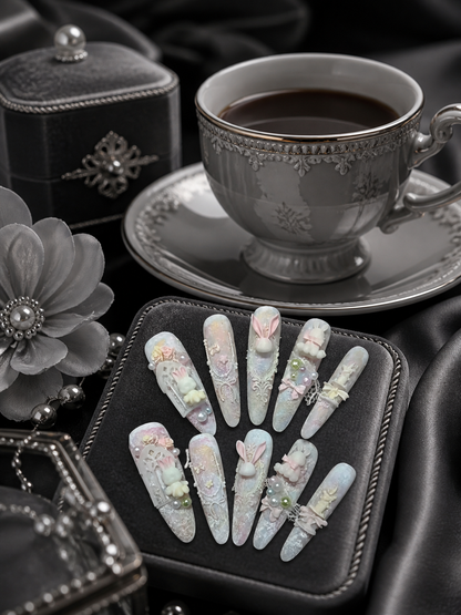 Lunar Bunny Reverie | LUMlix Haute Nail