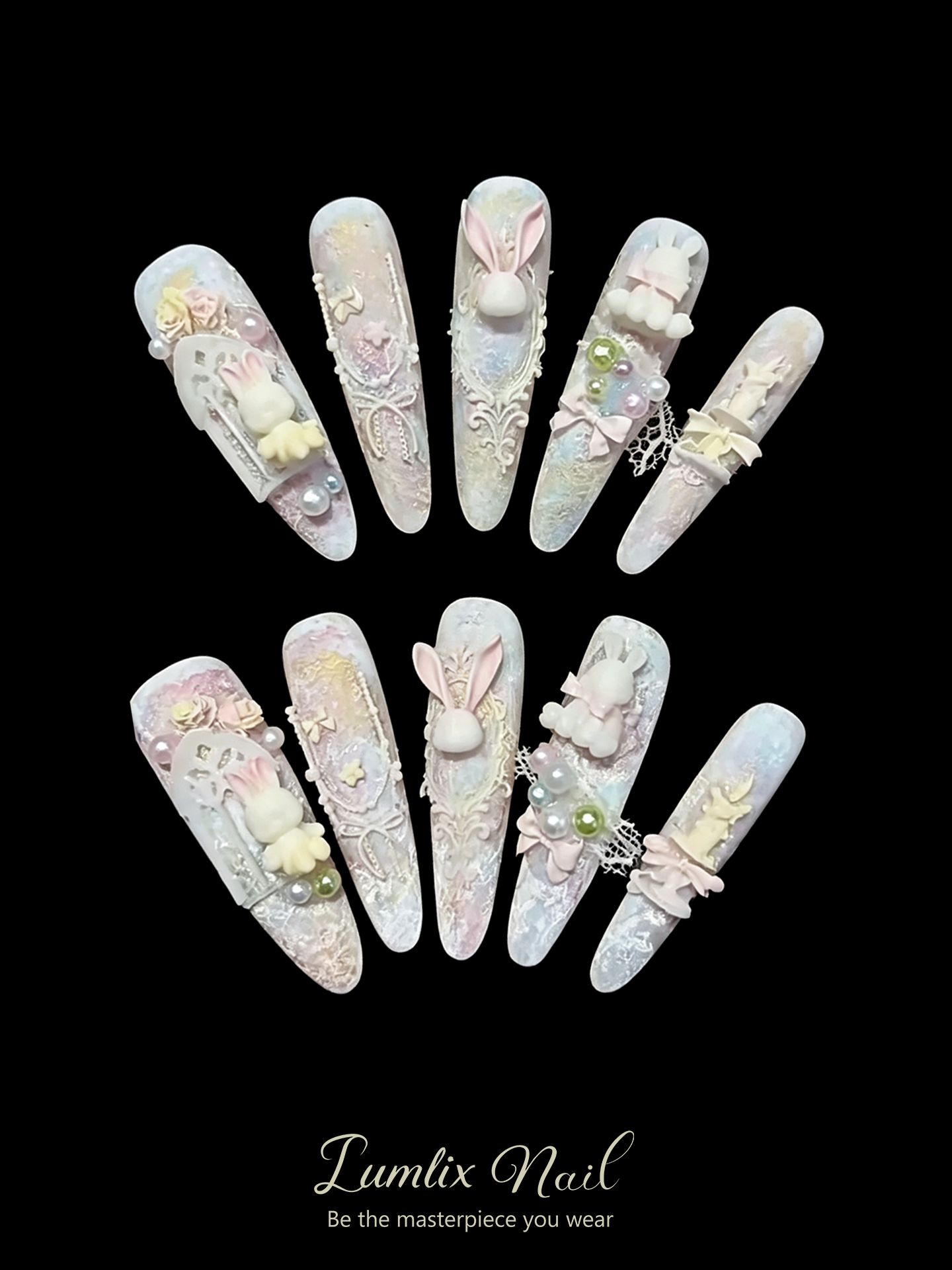 Lunar Bunny Reverie | LUMlix Haute Nail