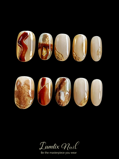 Amber Alchemy | LUMlix Haute Nail