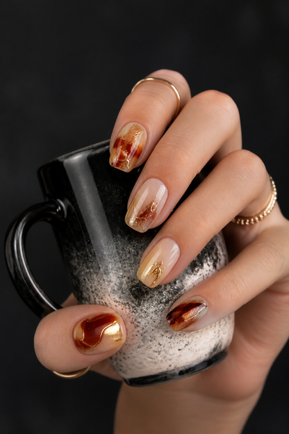 Amber Alchemy | LUMlix Haute Nail