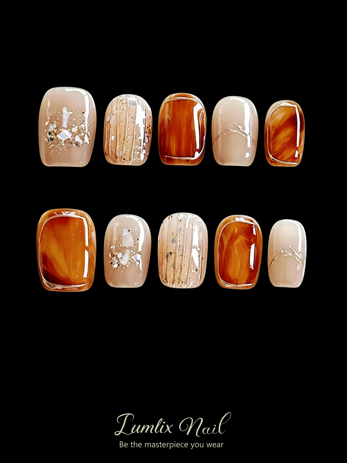 Amber Alchemy | LUMlix Haute Nail