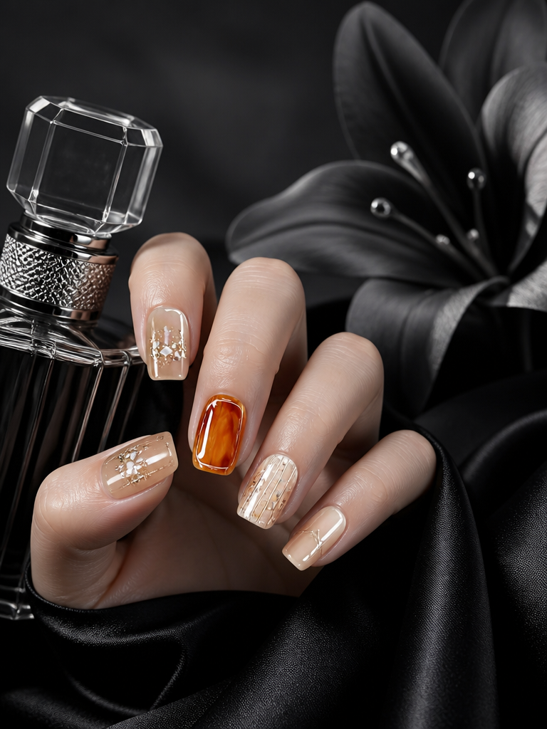 Amber Alchemy | LUMlix Haute Nail