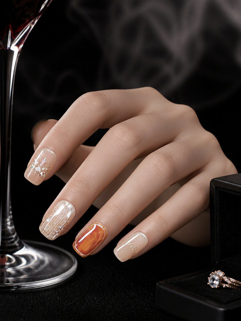Amber Alchemy | LUMlix Haute Nail