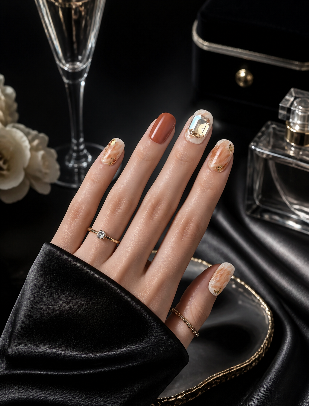 Gaia's Amber Alchemy | LUMlix Haute Nail