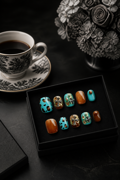 Turquoise Nomad's Creed | LUMlix Haute Nail