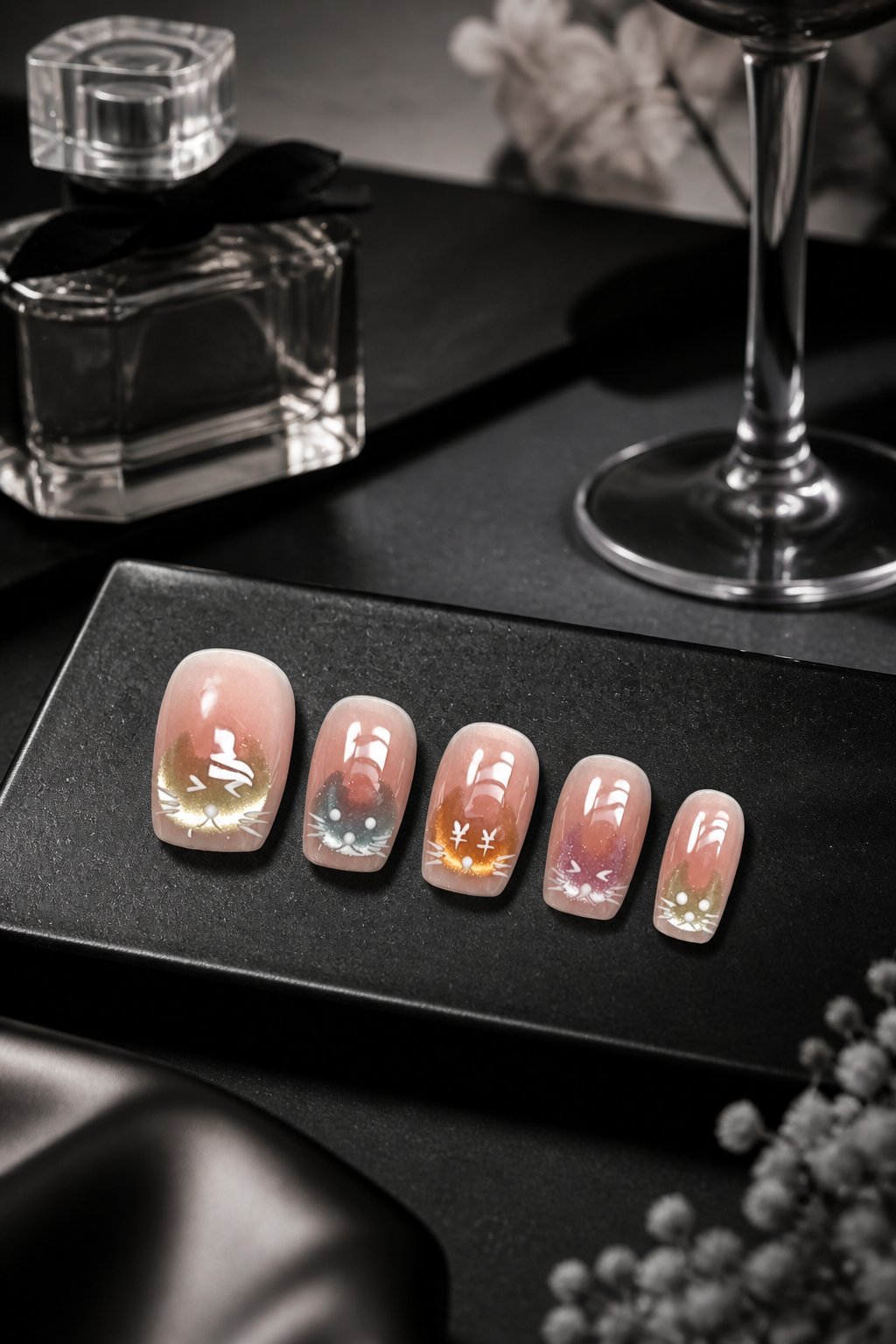 Whiskered Twilight Mirage | LUMlix Haute Nail