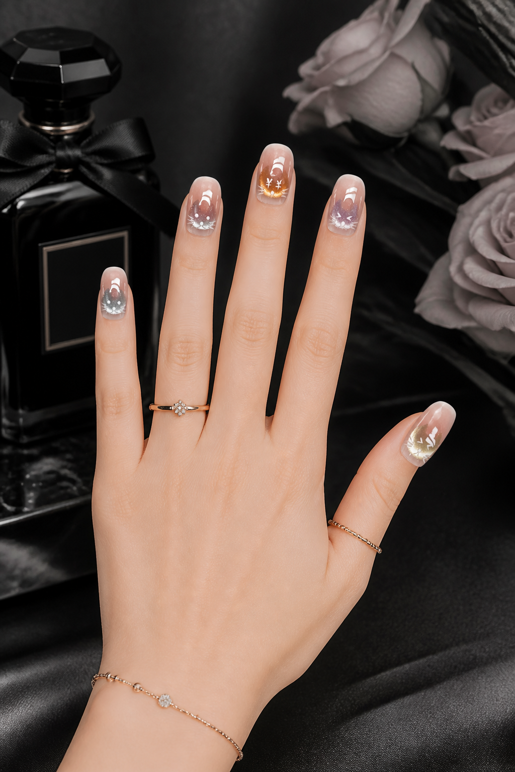 Whiskered Twilight Mirage | LUMlix Haute Nail
