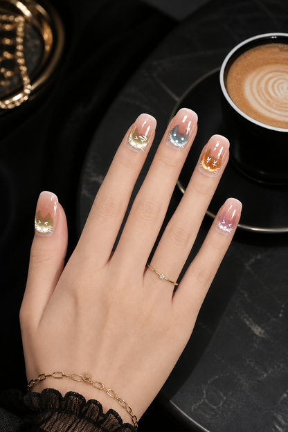 Whiskered Twilight Mirage | LUMlix Haute Nail