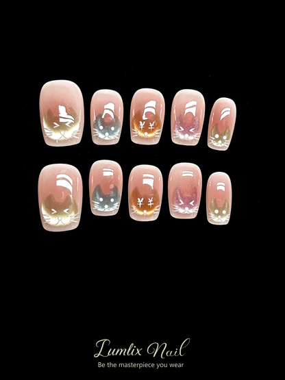 Whiskered Twilight Mirage | LUMlix Haute Nail