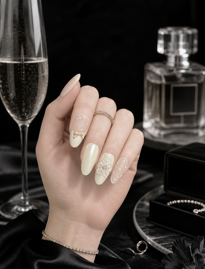 Flora's Porcelain Waltz | LUMlix Haute Nail