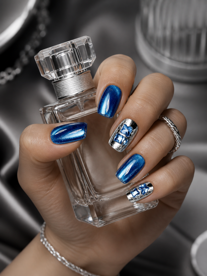 Azure Nebula Cascade | LUMlix Haute Nail