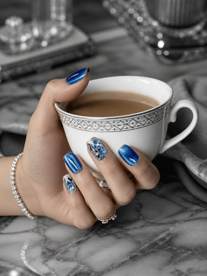 Azure Nebula Cascade | LUMlix Haute Nail