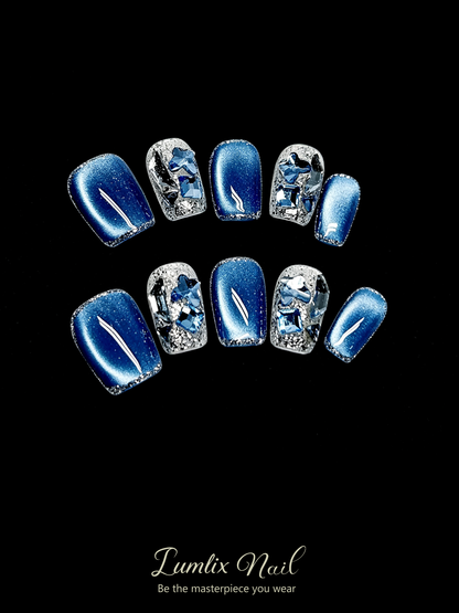 Azure Nebula Cascade | LUMlix Haute Nail