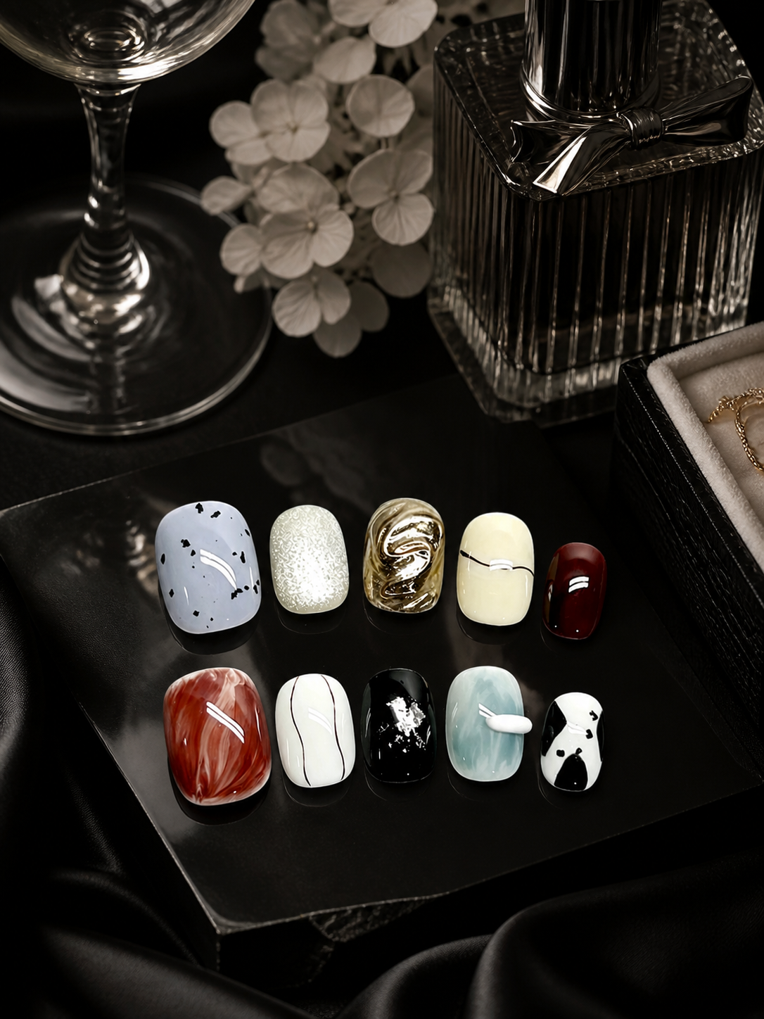 Abstract Marble Reverie | LUMlix Haute Nail