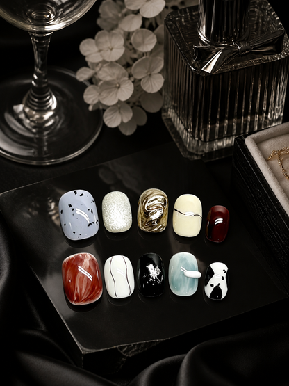 Abstract Marble Reverie | LUMlix Haute Nail