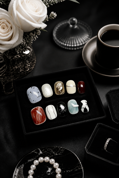 Abstract Marble Reverie | LUMlix Haute Nail