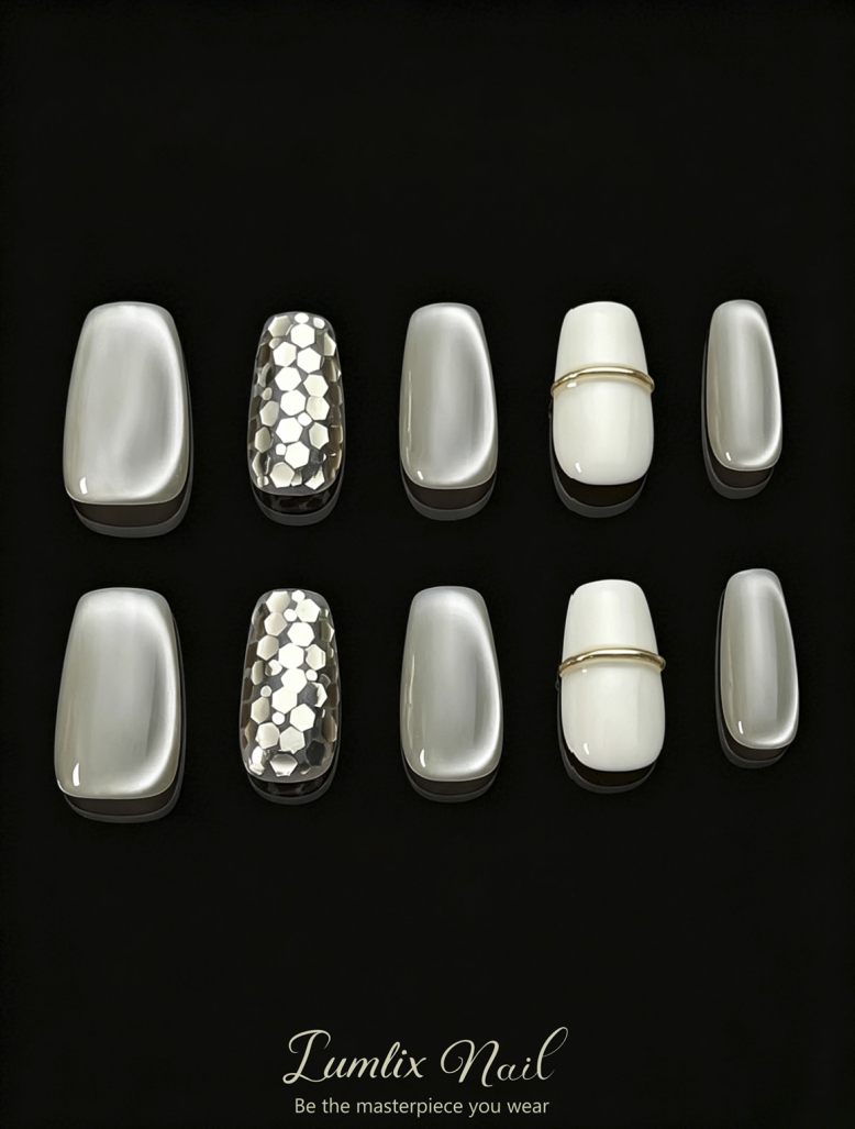 Platinum Mirage | LUMlix Haute Nail