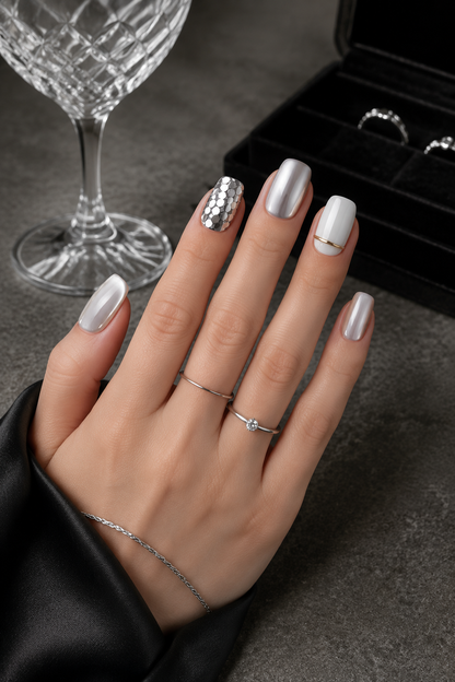Platinum Mirage | LUMlix Haute Nail