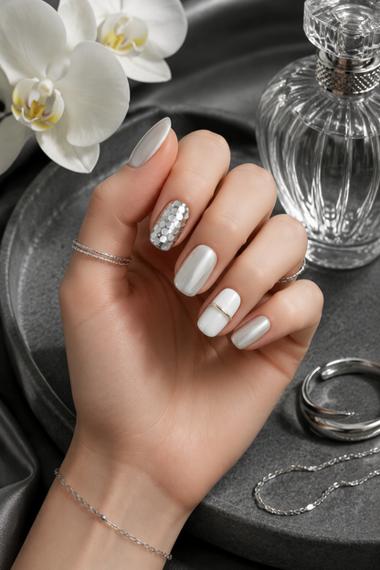 Platinum Mirage | LUMlix Haute Nail