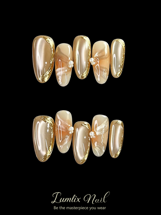 Aurora Gilded Pearl | LUMlix Haute Nail
