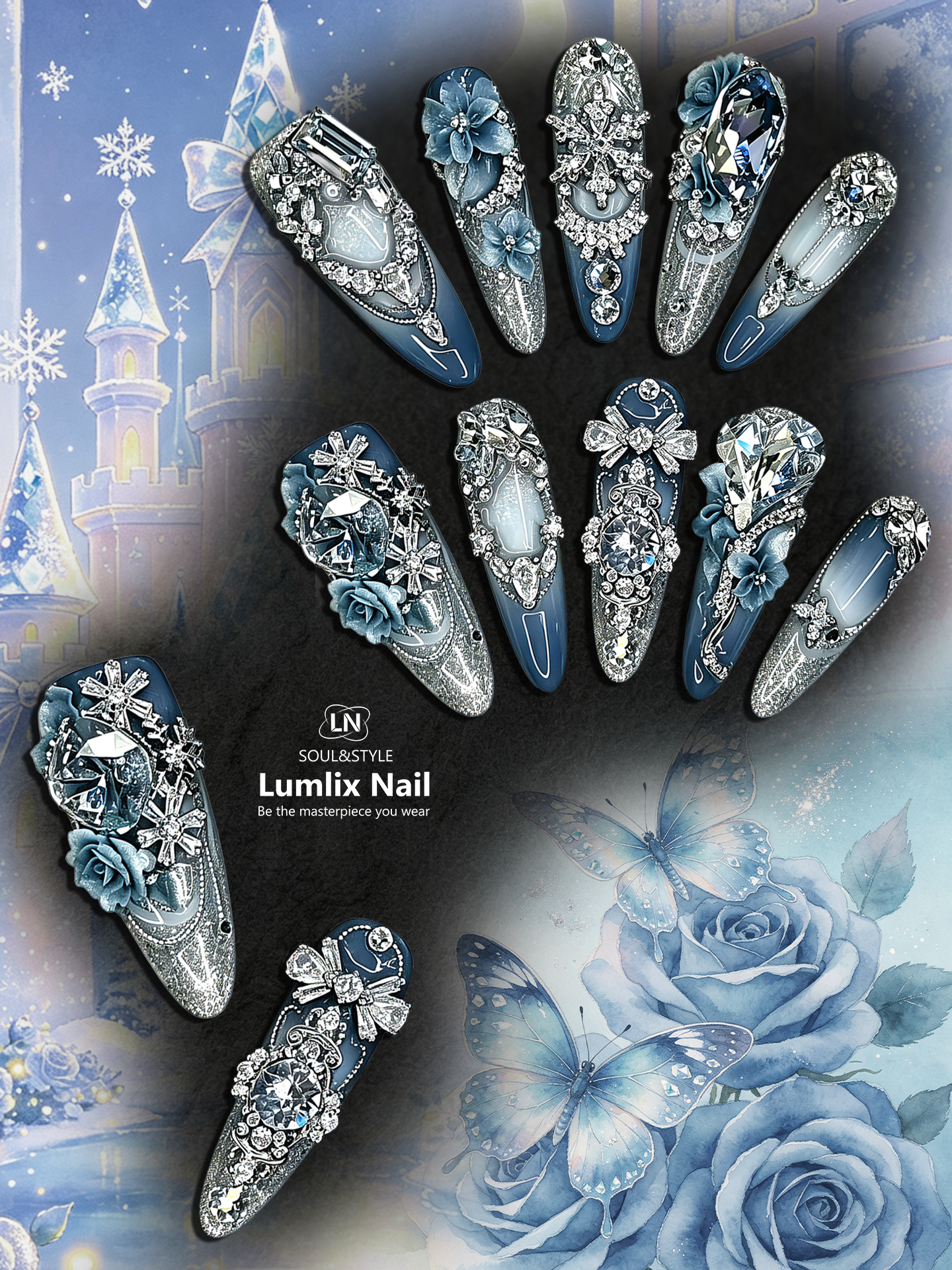 Sapphire Nocturne | LUMlix Haute Nail