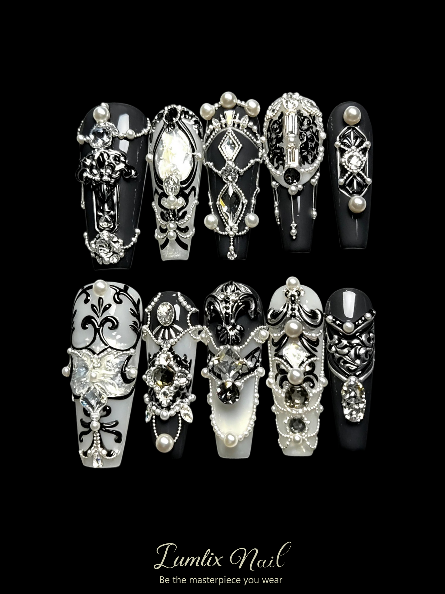 Obsidian Baroque | LUMlix Haute Nail