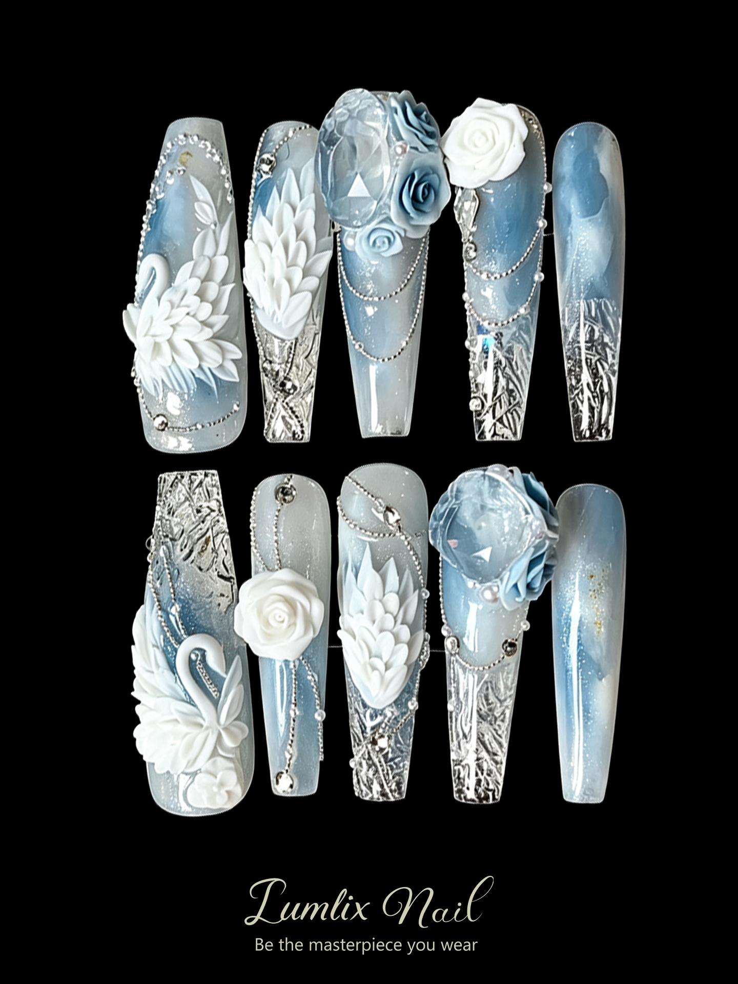 Frostbound Swan | LUMlix Haute Nail