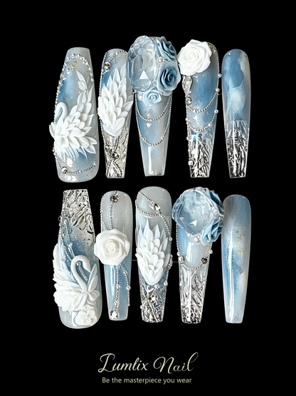 Frostbound Swan | LUMlix Haute Nail