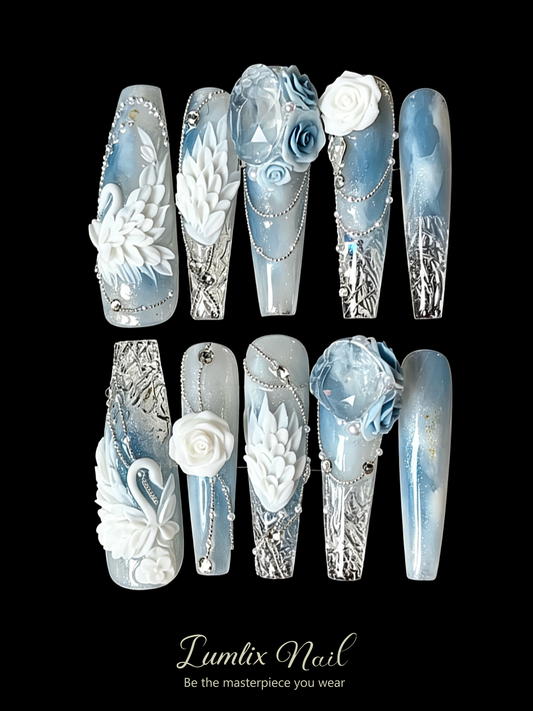 Frostbound Swan | LUMlix Haute Nail
