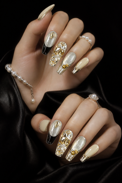 Gilded Opulence Reverie | LUMlix Haute Nail