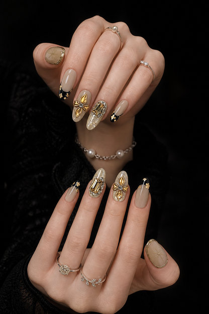 Éclat d'Or Éternel  | LUMlix Haute Nail