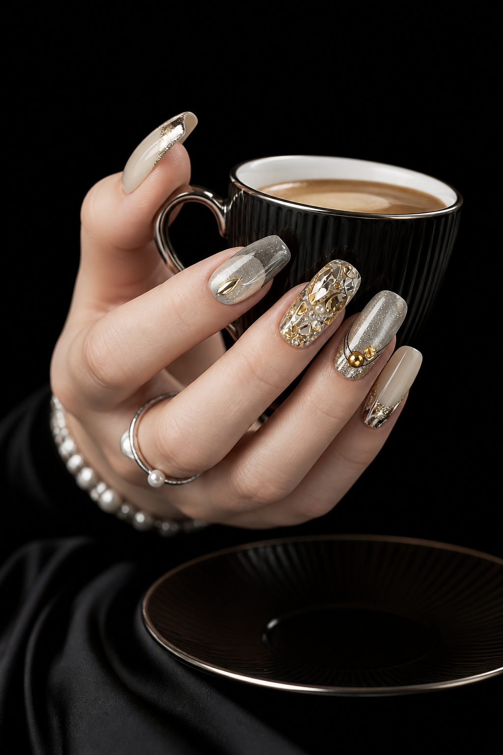 Gilded Opulence Reverie | LUMlix Haute Nail