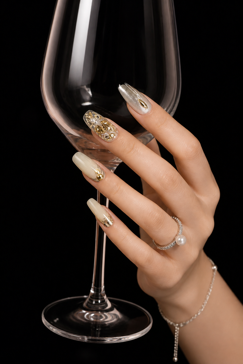 Gilded Opulence Reverie | LUMlix Haute Nail
