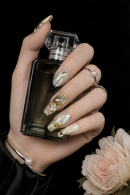 Gilded Opulence Reverie | LUMlix Haute Nail