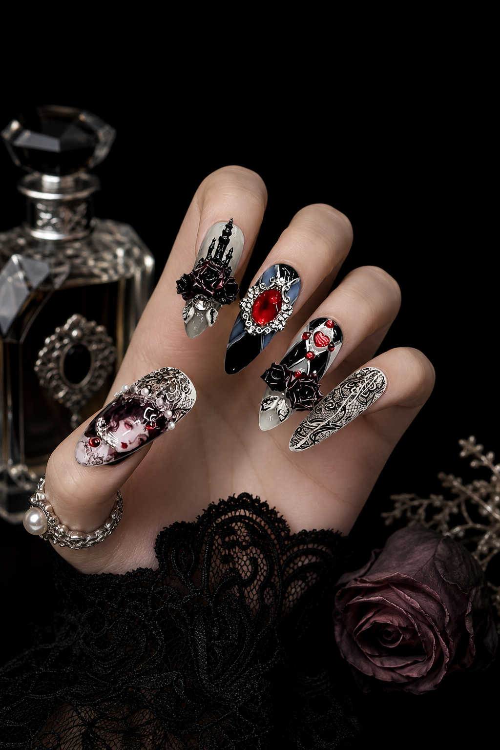 Obsidian Crown Elegy| LUMlix Haute Nail