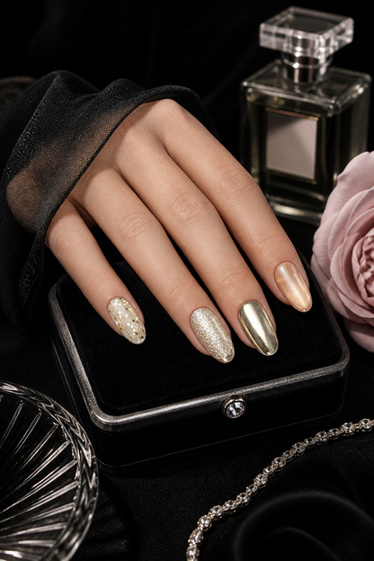Lumière d'Or Éternelle   | LUMlix Haute Nail