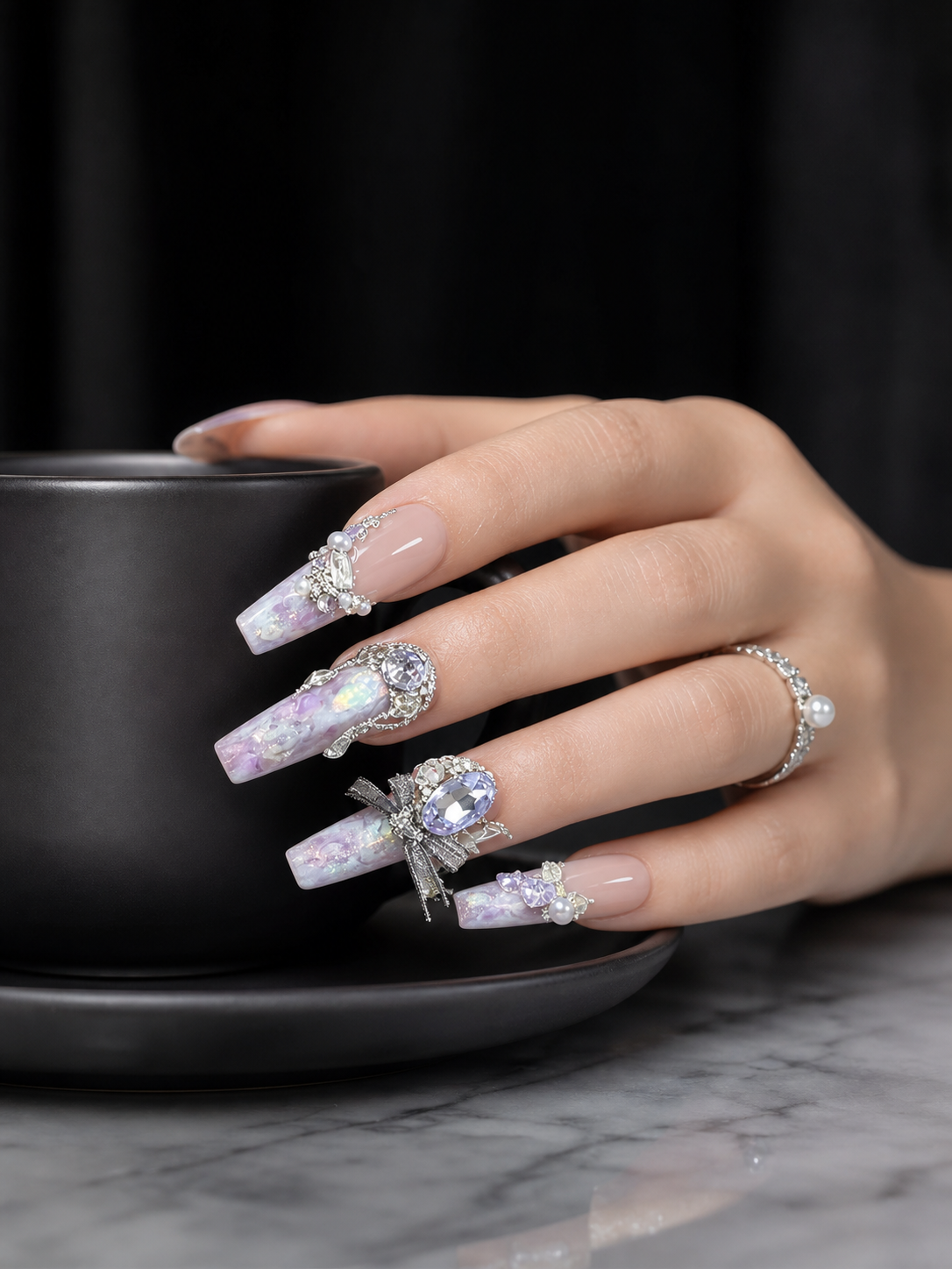 Celestial Amethyst Reverie | LUMlix Haute Nail