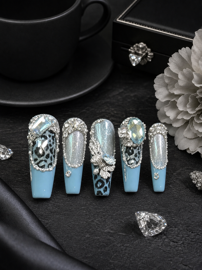 Azure Noir Opulence | LUMlix Haute Nail
