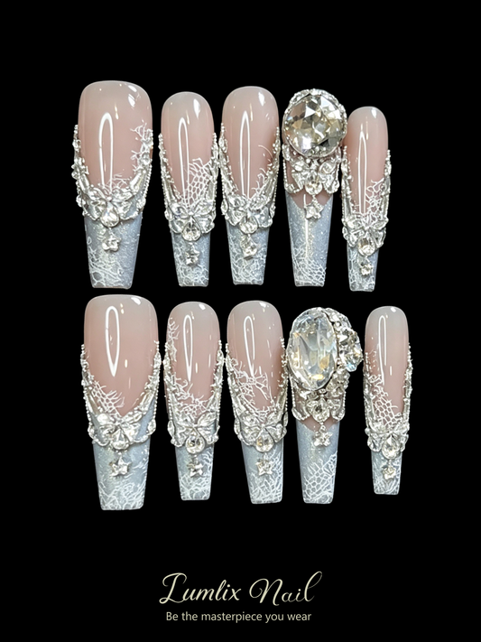 Celestial Lace Opulence | LUMlix Haute Nail