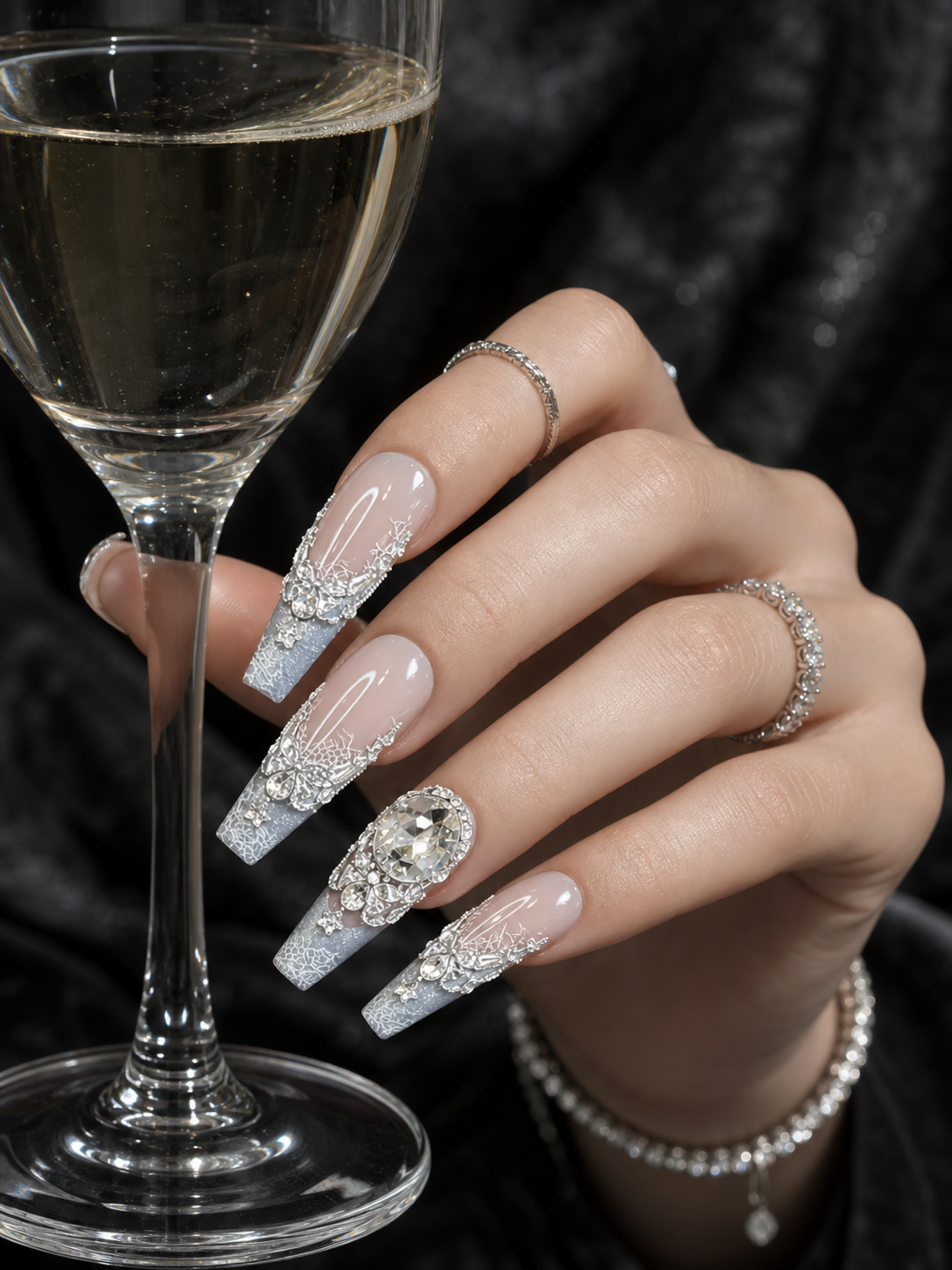 Celestial Lace Opulence | LUMlix Haute Nail