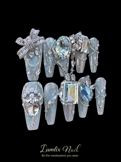 Celestial Silver Butterfly | LUMlix Haute Nail