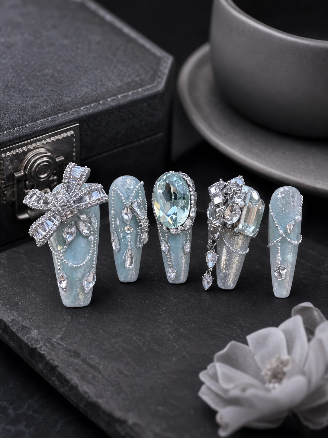 Celestial Silver Butterfly | LUMlix Haute Nail