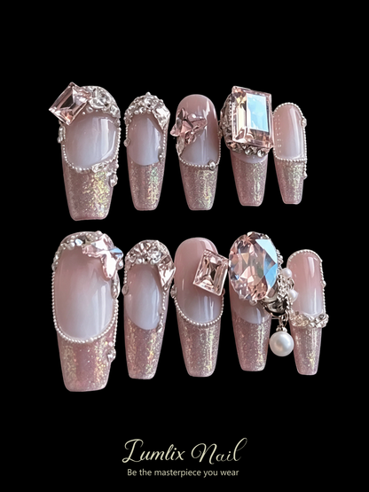 Rose Quartz Reverie | LUMlix Haute Nail