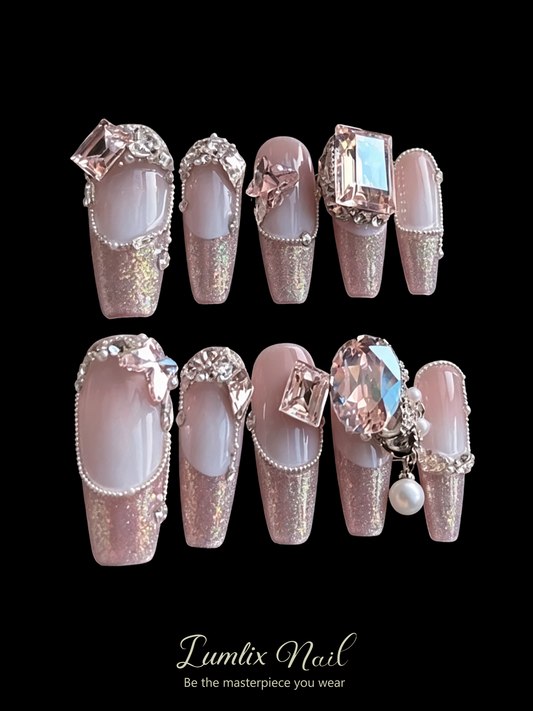 Rose Quartz Reverie | LUMlix Haute Nail