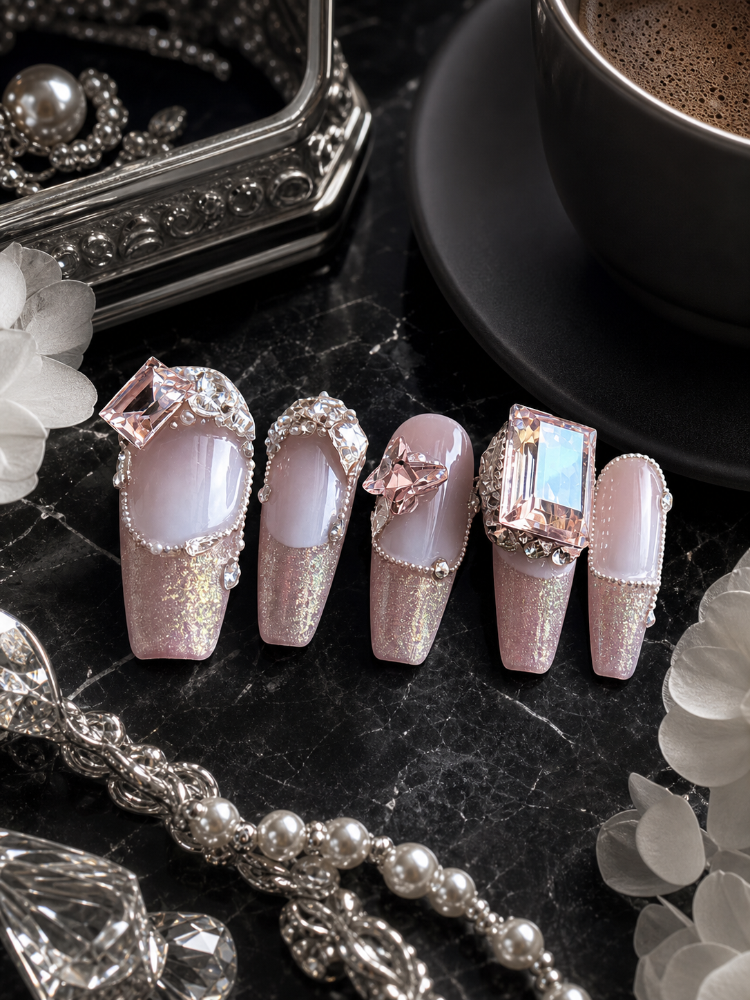 Rose Quartz Reverie | LUMlix Haute Nail